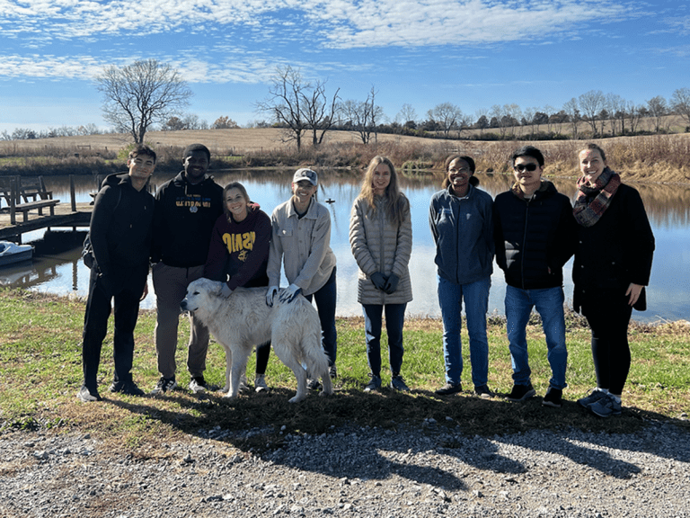 An "alternative spring break" trip to Josephine Sculpture Park with the Office of Civic and 社区参与.